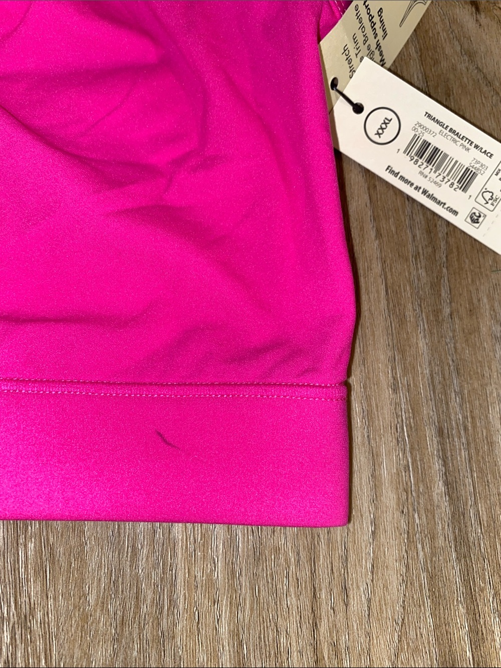 No Boundaries Neon Pink Lace-Trim Wireless Bralette - Picture 2 of 4